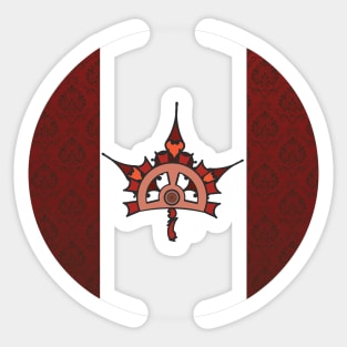 Steampunk / Victorian Canadian Flag Sticker